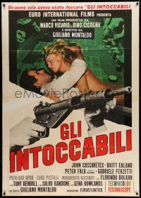 8y610 MACHINE GUN McCAIN Italian 1p '70 John Cassavetes, naked Britt Ekland, cool gambling image!