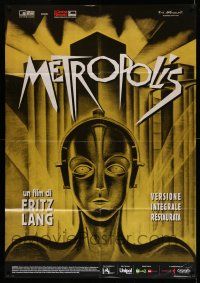 8y624 METROPOLIS Italian 1p R10 Fritz Lang, classic robot art from the first German release!