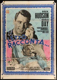 8y655 PILLOW TALK Italian 1p '59 Rock Hudson loves pretty career girl Doris Day, different image!