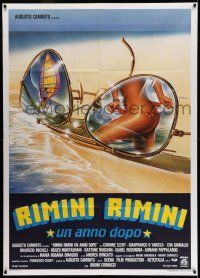 8y677 RIMINI RIMINI - UN ANNO DOPO Italian 1p '88 Spataro art of sexy girl in sunglasses reflection