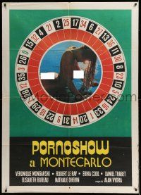 8y681 ROULETTE Italian 1p '78 great image of sexy naked woman in roulette wheel!