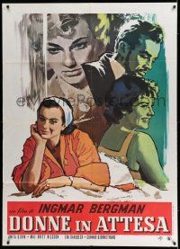 8y687 SECRETS OF WOMEN Italian 1p R60 Ingmar Bergman's Kvinnors vantan, art of Eva Dahlbeck!