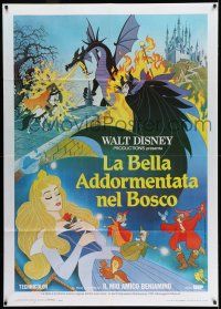 8y701 SLEEPING BEAUTY Italian 1p R80s Walt Disney cartoon fairy tale fantasy classic!