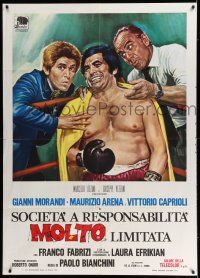 8y703 SOCIETA A RESPONSABILITA MOLTO LIMITATA Italian 1p '73 great artwork of boxer in his corner!