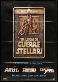8y715 STAR WARS TRILOGY Italian 1p '97 George Lucas, Empire Strikes Back, Return of the Jedi!