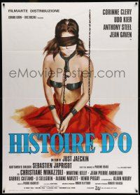 8y719 STORY OF O Italian 1p '76 Histoire d'O, completely different art of half-naked bound girl!