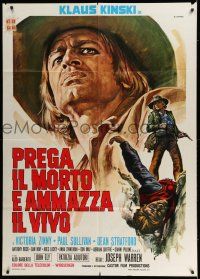 8y741 TO KILL A JACKAL Italian 1p '71 spaghetti western art of Klaus Kinski by Renato Casaro!