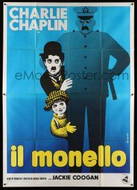 8y356 KID Italian 2p R60s great different Leo Kouper art of Charlie Chaplin & Jackie Coogan!