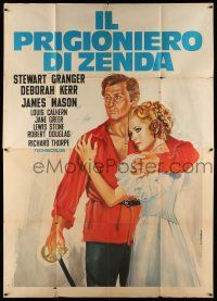 8y384 PRISONER OF ZENDA Italian 2p R70s Luca Crovato art of Stewart Granger & Deborah Kerr!