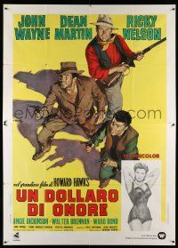 8y391 RIO BRAVO Italian 2p R70s John Wayne, Dean Martin, Nelson, Brennan, Dickinson, Ciriello art