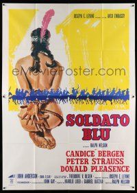8y404 SOLDIER BLUE Italian 2p R80s different art of bound naked Native American woman!
