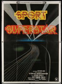 8y407 SPORT SUPERSTAR Italian 2p '78 cool title artwork over race track w/lights in background!