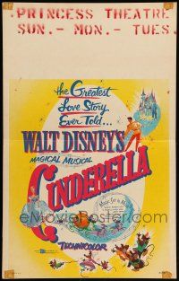 8y138 CINDERELLA WC R57 Walt Disney classic romantic musical fantasy cartoon!