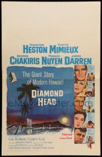 8y153 DIAMOND HEAD WC '62 Charlton Heston, Mimieux, Chakiris, Nuyen, Howard Terpning art of Hawaii!