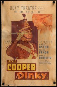 8y154 DINKY WC '35 art of Jackie Cooper in military cadet uniform saluting Mary Astor & Armetta!