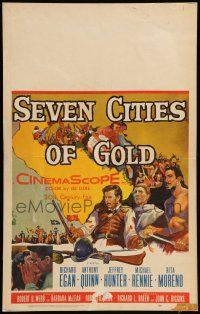 8y249 SEVEN CITIES OF GOLD WC '55 barechested Richard Egan, Mexican Anthony Quinn, priest Rennie