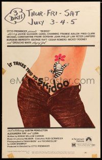 8y252 SKIDOO WC '69 Otto Preminger, drug comedy, sexy image of girl with pants unbuttoned!