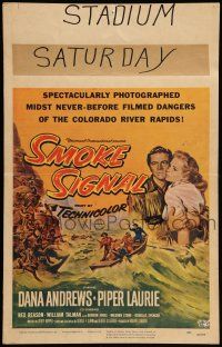 8y255 SMOKE SIGNAL WC '55 Dana Andrews & Piper Laurie flee through Indian territory!