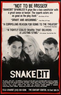 8y256 SNAKEBIT stage play WC '90s the play by David Marshall Grant, a tightly coiled drama!