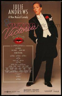 8y284 VICTOR VICTORIA stage play WC '95 wonderful full-length image of Julie Andrews in tuxedo!