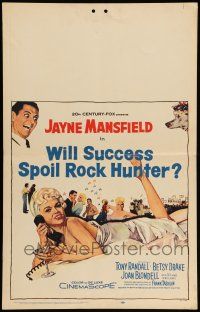 8y291 WILL SUCCESS SPOIL ROCK HUNTER WC '57 art of sexy Jayne Mansfield wearing only a sheet!