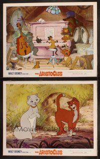 8z885 ARISTOCATS 2 LCs R73 Walt Disney feline jazz musical cartoon, great images!