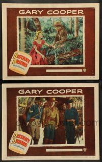 8z919 DISTANT DRUMS 2 LCs '51 Gary Cooper in the Florida Everglades, directed by Raoul Walsh!