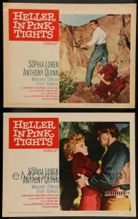 8z935 HELLER IN PINK TIGHTS 2 LCs '60 sexy blonde Sophia Loren, Anthony Quinn, western!