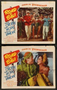 8z975 ROAD TO BALI 2 LCs '52 Bing Crosby, Bob Hope & sexy Dorothy Lamour!