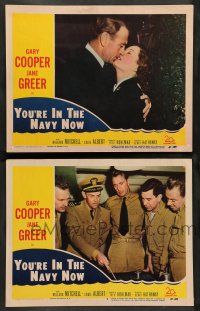 8z997 YOU'RE IN THE NAVY NOW 2 LCs '51 Naval officer Gary Cooper with Eddie Albert, Jane Greer!
