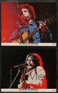 8z132 CONCERT FOR BANGLADESH 8 color 11x14 stills '72 rock & roll benefit show, Dylan, Harrison!