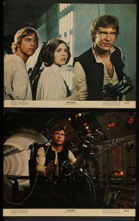 8z627 STAR WARS 7 color 11x14 stills '77 George Lucas classic sci-fi, Darth Vader, Luke, Han, Leia!