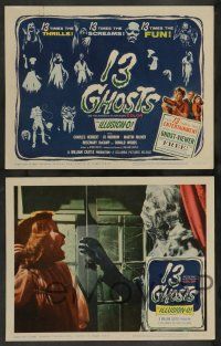 8z040 13 GHOSTS 8 LCs '60 William Castle haunted house horror in Illusion-O!