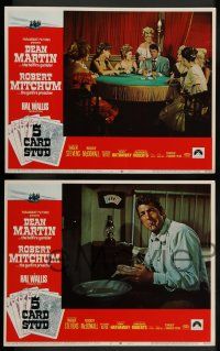 8z045 5 CARD STUD 8 LCs '68 cowboys Dean Martin & Robert Mitchum, includes cool poker scene!