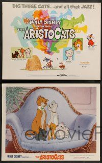 8z028 ARISTOCATS 9 LCs '71 Walt Disney feline jazz musical cartoon, great colorful images!