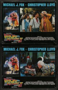 8z074 BACK TO THE FUTURE II 8 LCs '89 Michael J. Fox & Christopher Lloyd, Struzan border art!