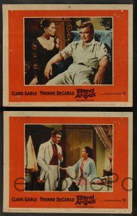 8z637 BAND OF ANGELS 6 LCs '57 cool images of Clark Gable & beautiful mistress Yvonne De Carlo!