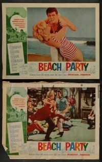 8z702 BEACH PARTY 5 LCs '63 images of Frankie Avalon & Annette Funicello, surfing & romance!
