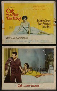 8z123 CAT ON A HOT TIN ROOF 8 LCs '58 Elizabeth Taylor as Maggie the Cat, Paul Newman, Burl Ives!
