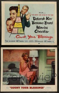 8z136 COUNT YOUR BLESSINGS 8 LCs '59 Kerr, Rossano Brazzi & Maurice Chevalier in Paris!