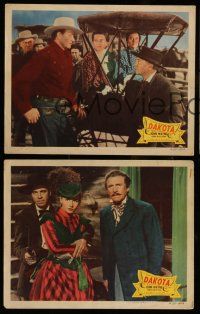 8z839 DAKOTA 3 LCs R50 John Wayne & pretty Vera Ralston in a romantic spectacle of the West!