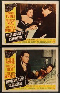 8z649 DIPLOMATIC COURIER 6 LCs '52 cool images of Tyrone Power, Stephen McNally, Karl Malden!