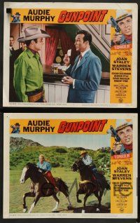 8z216 GUNPOINT 8 LCs '66 Audie Murphy in the story of a town with a gun in its back!