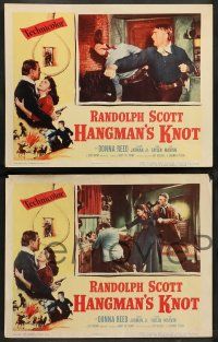 8z724 HANGMAN'S KNOT 5 LCs '52 great western images of Randolph Scott, Donna Reed!