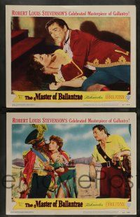 8z313 MASTER OF BALLANTRAE 8 LCs '53 Errol Flynn, Robert Louis Stevenson story, pirate adventure!