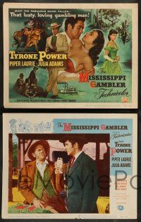 8z322 MISSISSIPPI GAMBLER 8 LCs '53 cool gambler Tyrone Power, Piper Laurie, Julia Adams!