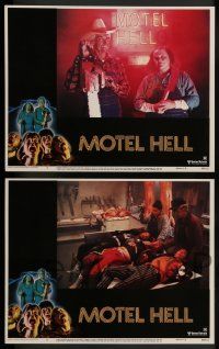 8z331 MOTEL HELL 8 LCs '80 creepy Rory Calhoun & Nancy Parsons, Kevin Connor horror black comedy!