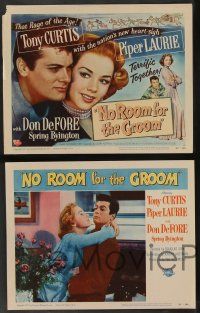 8z351 NO ROOM FOR THE GROOM 8 LCs '52 great images of Tony Curtis with pretty Piper Laurie!