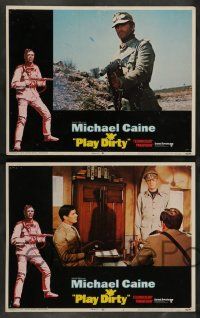 8z385 PLAY DIRTY 8 LCs '69 great images of World War II soldier Michael Caine, Nigel Davenport!