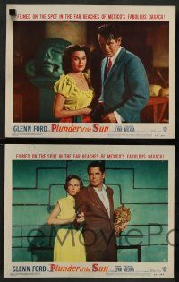 8z389 PLUNDER OF THE SUN 8 LCs '53 images of Glenn Ford & Diana Lynn in Mexico!
